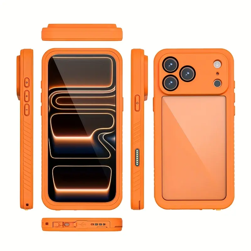 IP68 Waterproof Dustproof Phone Case for iPhone 17/17 Pro/Air/Pro Max, Essential for Swimming, Snorkeling, and Island Travel, Underwater HD Shooting, Transparent Anti-Fog Diving Case, Outdoor Sports, Shockproof, Full Protection Case, Travel