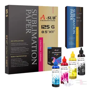 A-SUB Sublimation Paper for DIY Unique Christmas Gifts Compatible with Inkjet Printer which Match Sublimation Ink