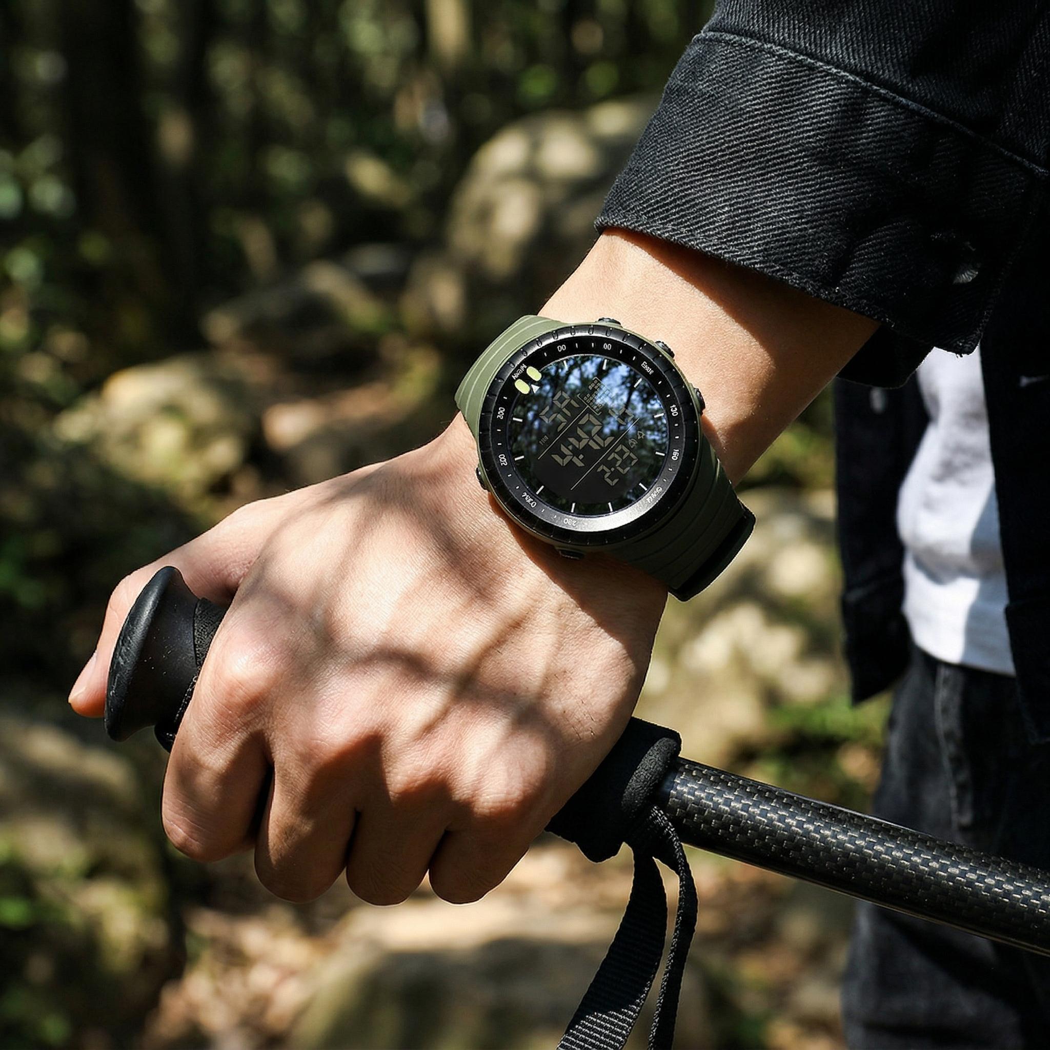 Men's Digital Sports Watch Waterproof Tactical Watch with LED Backlight Watches for Men