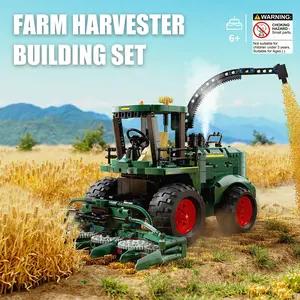 Farm Harvesting Machine Building Blocks, Construction Machine Building Blocks, Home Decoration, Birthday Gift for 6 Years Old Above, Building Sets