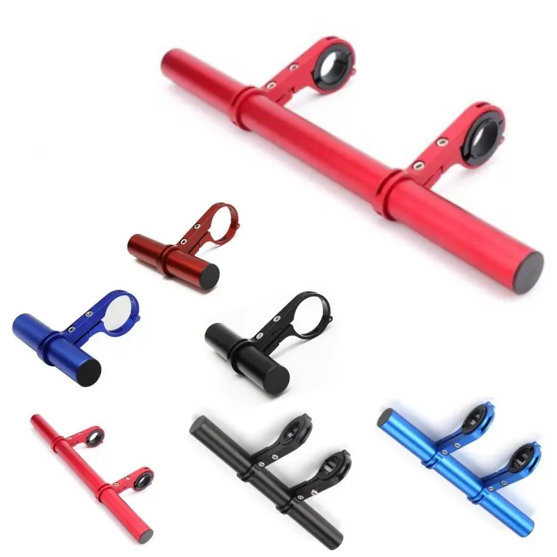 Aluminum Alloy Handlebar Extender, Lightweight CNC Machined Bracket for Mounting Lamp, Headlight, and Sound Box - 10cm/20cm Options, Mountain Bike, Bike Accessories, Horn, Speedometer, 100% Brand New, Extended Support