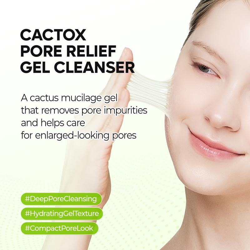 [Dr.Melaxin Official] CACTOX Pore Relief Gel Cleanser 120ml with Cactus Cooling & Dehydrated Pore Care