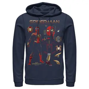 Men's Marvel Spider-Man: No Way Home Iron Suit Gear Pull Over Hoodie
