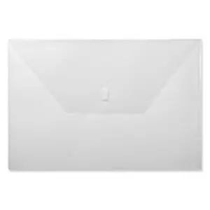 212 MAIN Oversize Poly File Folder - Clear, 11x17 in, Hook-Closure, Fits Bulk Items
