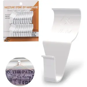 Vinyl Siding Hooks 20 Pack Heavy Duty Siding Clips Vinyl Siding Hanger for Hanging on Patio, No Hole Need Command Outdoor Hook Hang to Decor Wreath Things (White 20 Pack)