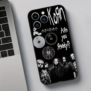 Singer Korn Phone Case, Features a Black TPU Exterior That Is Cartoonish, And Exceptionally Durable. It Is Compatible with for iphone Models 11 12 13 14 15 16 17 17Air Pro Plus