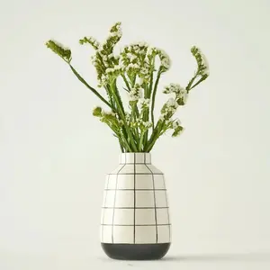 Square Stoneware Decorative Vase