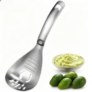 304 Stainless Steel Heavy-Duty Potato Masher, All-in-1 Dishwasher-Safe Kitchen Gadget with Round Handle, Egg Separator for Fruit & Vegetable Prep, Mashing, Straining, Extraction, Grinding