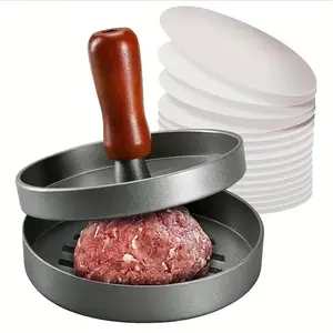 Burger Press Set with 100 Non-Stick Patty Papers, Includes Free Wax Sheets, Ideal for Grill, BBQ & Cooking, Perfect for Meat, Cheese, Veggie Burgers, Kitchen Gadgets, Kitchenware, Kitchen Tool