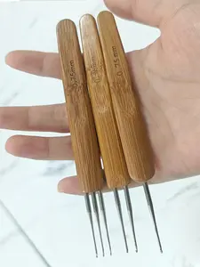 0.75mm Multi-Head Hair Hook Needle Set, Single Head + Dual Head + Triple Head Combination, Three-Piece Set for Crafting