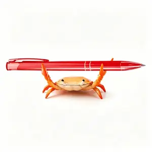 Weightlifting Crab Pen Holder, Cute Kawaii Desk Organizer, 4 Vibrant Colors Stationery Rack, Aesthetic Office Decor, Multi-Use Back to School Gift for Students & Workers
