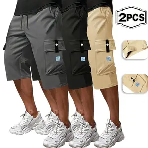 2026 shorts men's workwear beach pants casual outdoor versatile cropped pants