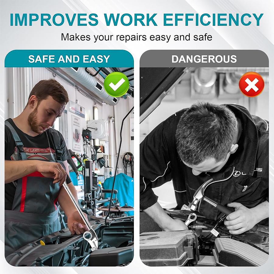 15 Inch Heavy Duty Cheater Bar, Chrome Vanadium Steel Wrench Extension Bar, Extra Long Leverage Tool with Ergonomic Handle for Maximum Torque, Versatile Wrench Extender Ideal for Automotive Repair & General Mechanical Maintenance Tasks