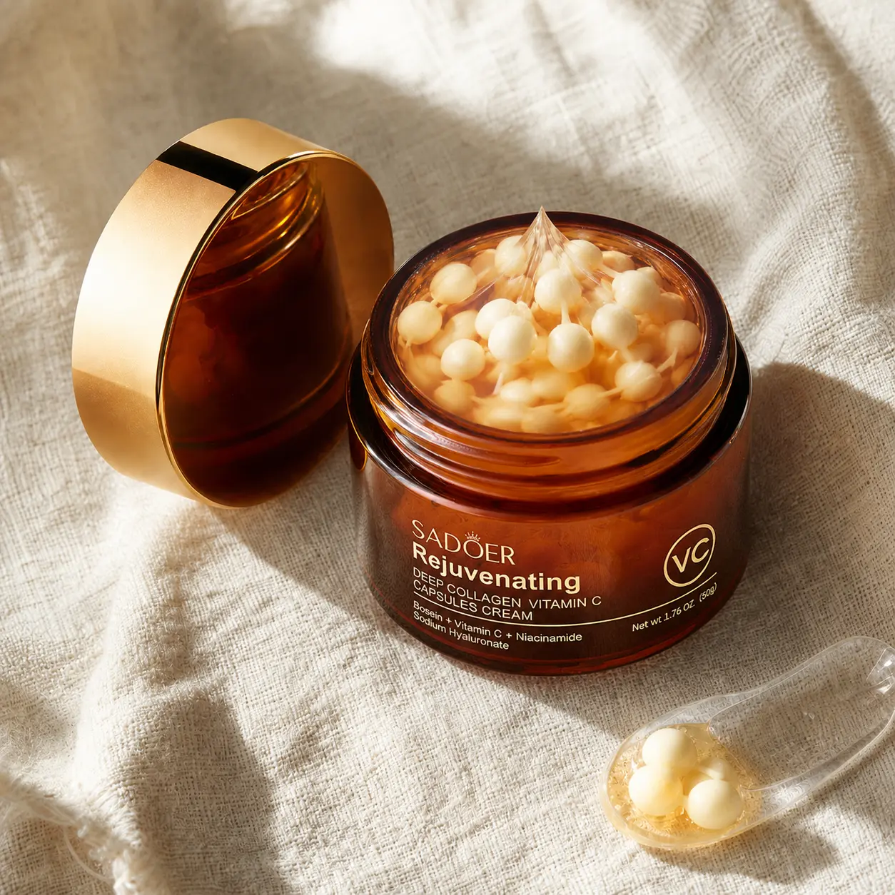 Nicotinamide & Vitamin C Capsule Cream,Glow Burst Capsule Cream Combo,Collagen, Deep Moisturizing & Smoothing for that glassy, dewy skin finish Skin Repair Hydrate