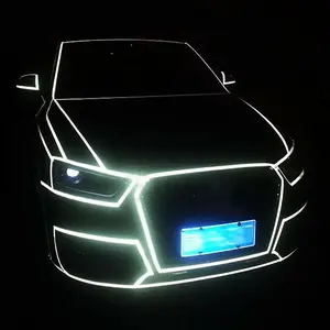 Reflective Wheel Stickers Decals Vinyl 1Cm*5M - 5 Colors for Car & Motorcycle Safety - High-Quality Durable Performance Guaranteed - Orange Black Red Yellow Blue White