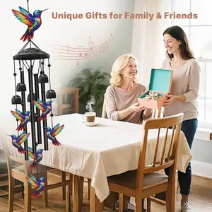 Outdoor Hummingbird Wind Chime, Metal Garden Wind Chime, Yard Decor, Durable Outdoor Wind Chime, Best Easter Gift, Unisex