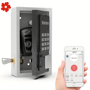 New Smart Key Box Wall Mounted Key Cabinet With Lock Storage Box Car Property Agency Company Dynamic Password Management Cabinet - Office & School Supplies.safe