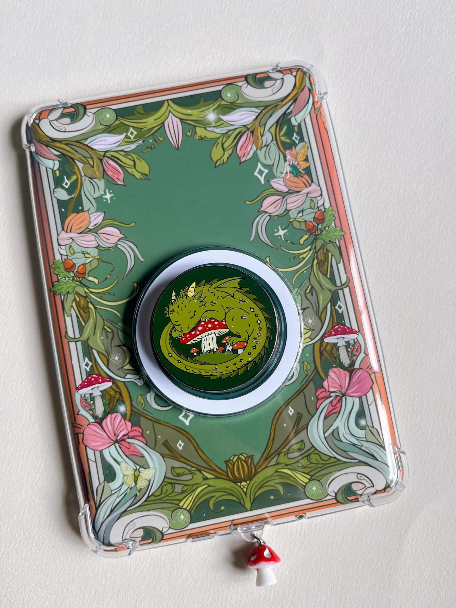 Cute Sleepy Dragon Grip Magnetic Kindle Grip Book Lover Cute Kindle Accessories Phone Holder PopSocket Phone Grip Magnetic Pop Socket Phone Grip