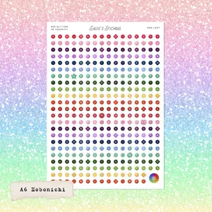 365 Buttons • A6 Hobonichi • 365 Days Check-Off Sticker Sheet