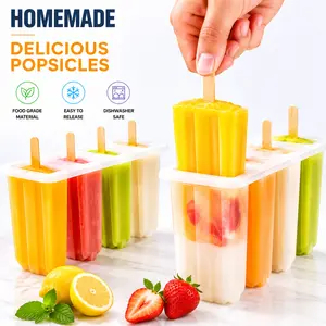 Classic lidded design prevents flavor mixing, household ice cream mold for making popsicles