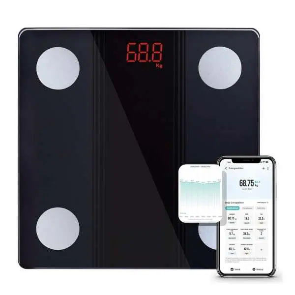 Halloween Fall Gift Smart Digital Bluetooth Scales for Body Weight | Body Composition Analyzer, App Bluetooth Backlit Display, Max 330lb