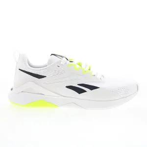 Reebok Nanoflex TR 2 Mens White Mesh Lace Up Athletic Cross Training Shoes