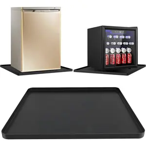 Mini Fridge Silicone Mat, 13.0" x 9.0" - Durable Refrigerator Mats with High Raised Edges, Leak-Proof Fridge Mats for Mini Fridges, Washing Machines, Pet Bowls - Protects Floors from Water Spills