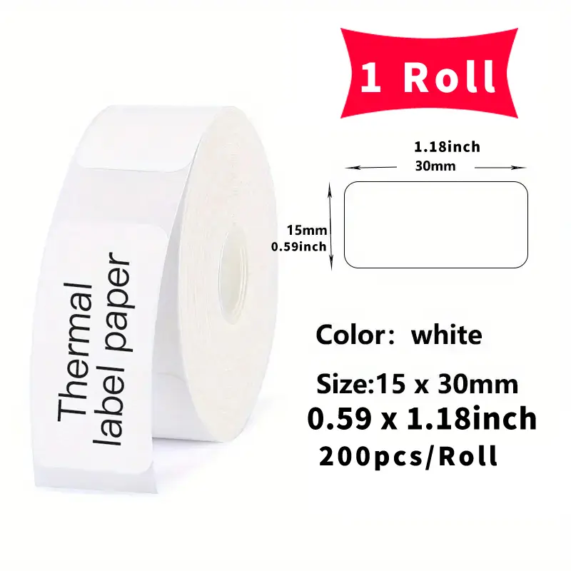 White label paper 15*30mm