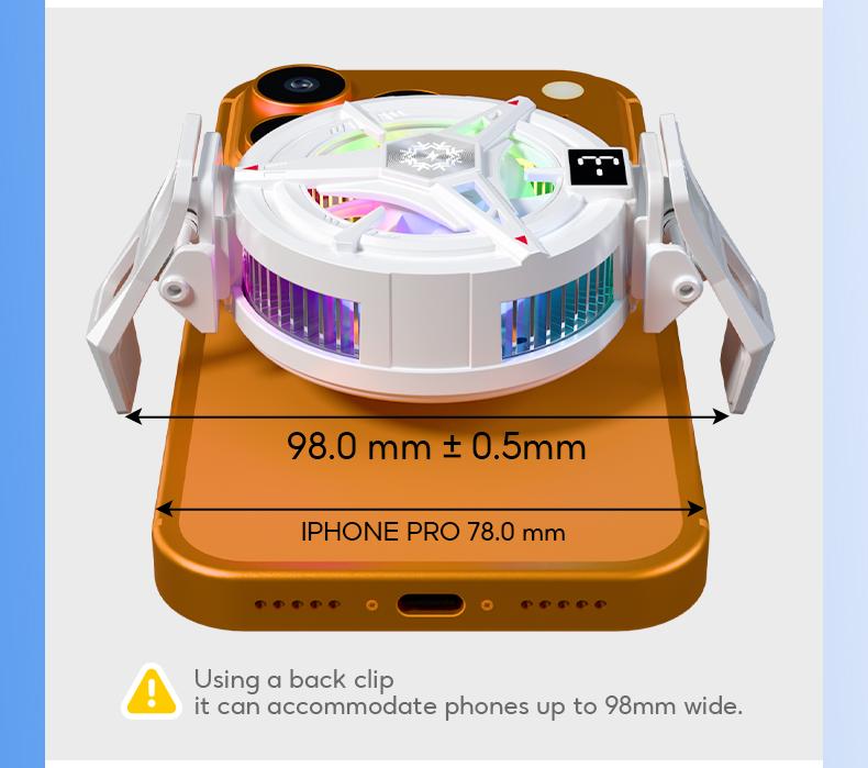 Yodevoe is a portable phone cooler featuring 15W fast cooling and AI intelligent cooling, capable of rapidly reducing phone temperature within 15 seconds. It also offers 100 adjustable cooling modes and three-color ambient lighting effects.