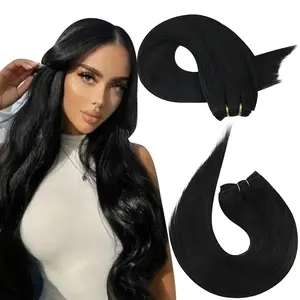 Black Double Wefted Sew-in Hair Extensions
