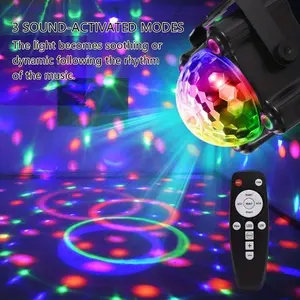 Party Lights Disco Ball Light, Dj Disco Light Sound Activated LED Light Bright led 6 Colors for Home Room Dance Parties Birthday Karaoke Halloween Christmas Wedding Show Club Decorations