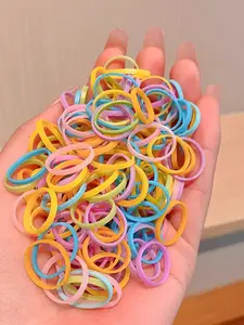 1000pcs Mixed Color Rubber Hair Ties, Soft Elastic Bands, High Stretch Ponytail Holders, Casual Versatile Hair Accessories for Women & Girls