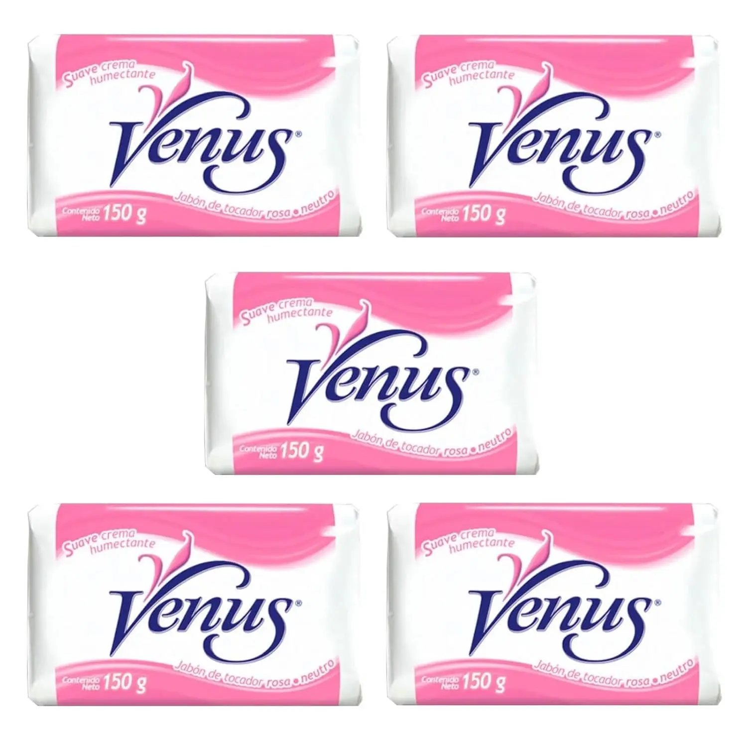 LA CORONA Venus Neutro Bath Bar Soap, Pink, 150g, 5 Pack