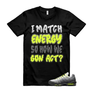 Air Max 95 Big Bubble Neon Yellow Black Cool Grey 2026 OG T Shirt Match MATCH