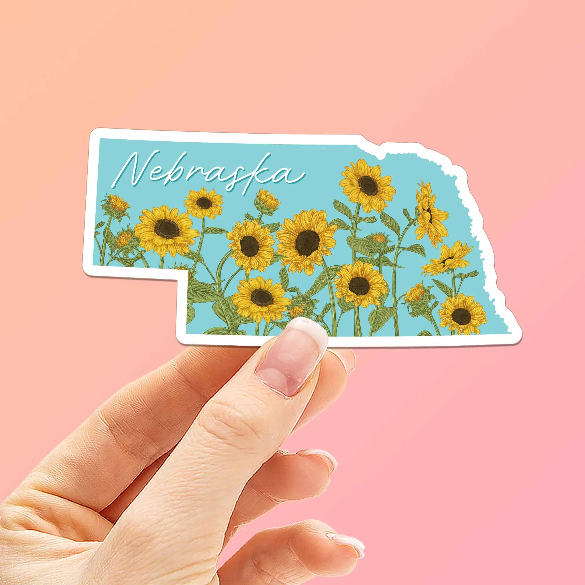 Nebraska Sunflower Sticker