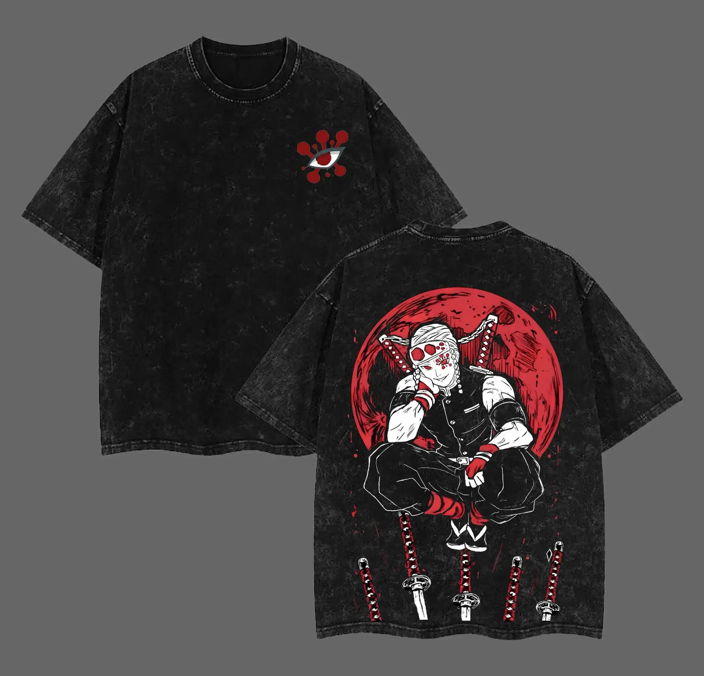 Tengen Uzui Graphic Tee - Demon Slayer Anime Streetwear Shirt, Soft Oversized Cotton T-Shirt, Classic Anime Apparel, Menswear Aesthetic Clothes, Sound Hashira Unisex Top, Gift for Anime Fans