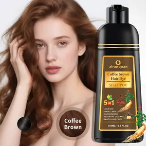 Ginseng Hair Dye for Hair & Beard | Coffee Brown, PPD-Free | 100% Gray Coverage, Scalp-Friendly, Vegan Hair Dye,500ml (Unisex)