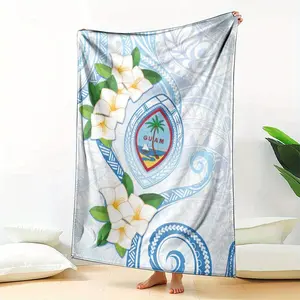 Guam Chamorro Curve Style Flannel Blanket - Soft, Durable Premium Throw for Sofa, Bedroom - Ideal Gift for Home Bedding & Soft Furnishings