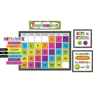 Teacher Created Resources  24 x 18 in. Brights 4Ever Calendar Bulletin Board Set