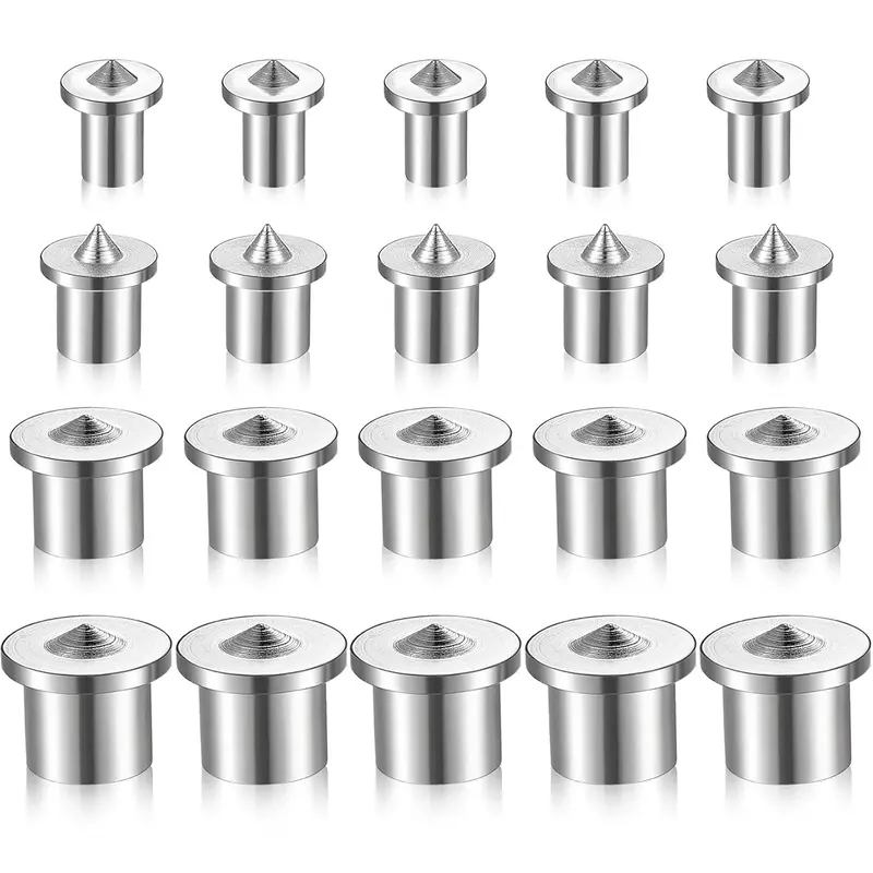 20Pcs Dowel and Tenon Center Transfer Plugs Doweling Centering Pins Transfer Plugs Drill Hole Tool for Woodworking Tool Accessories (20 Pieces,1/4 5/16 3/8 1/2 Inch)