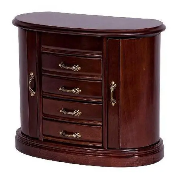 Mele & Co. Heloise Wooden Jewelry Box in WalnutFinish