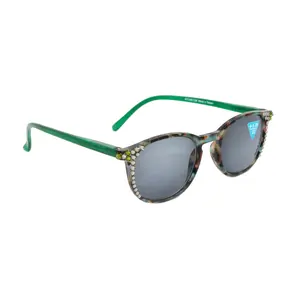 Maya, (Bling) (Sunglass Reader) (No Bifocal) 4 Women W (Black Diamond, Olivine) Genuine European Crystals (Green Brown) NY Fifth Avenue
