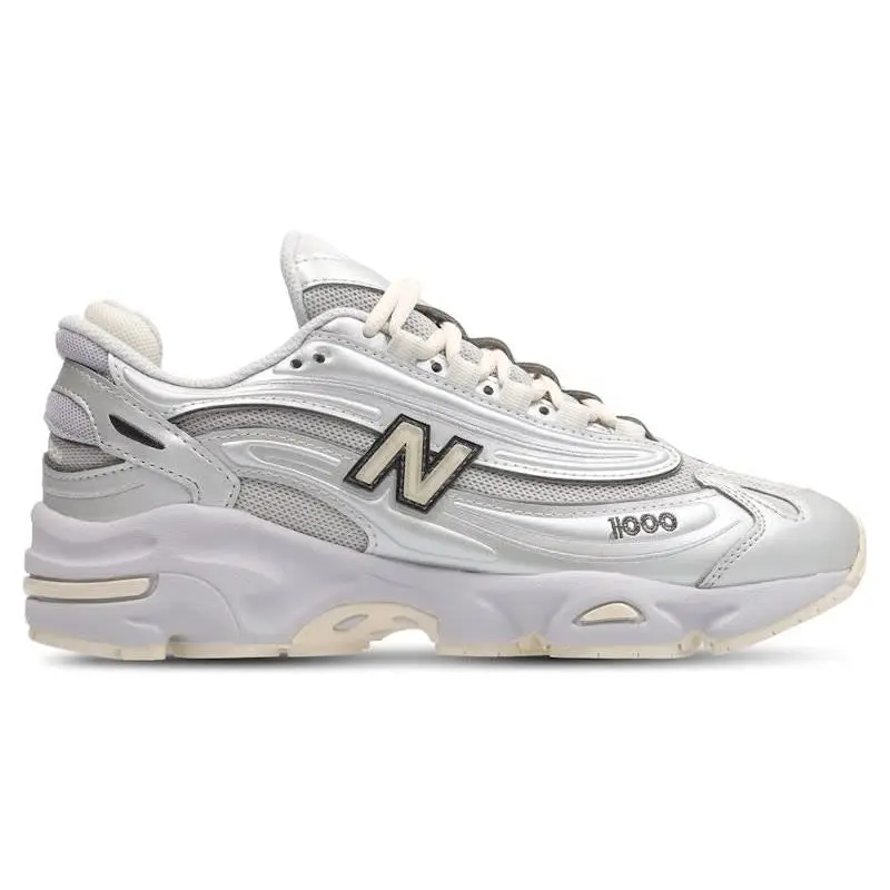 New Balance 1000 Light Silver White Sneakers, Unisex Casual Shoes, Retro Running-Inspired Style, Breathable Mesh and Synthetic Upper, Cushioned Comfort, Durable Rubber Outsole, Lace-Up Athletic Footwear for Everyday Wear, Walking and Casual Outfits