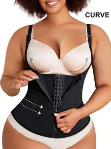 Plus Size Women's Compression Shapewear - High Waist Fitted Abdomen Shaper, Shapewear Abdominal, Postpartum Recovery, Posture Improvement, Invisible Correction, Comfortable Womenswear, Elegant Design