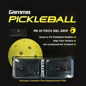 GAMMA Hi-Tech Gel Grip – Black Pickleball Paddle Replacement Grip