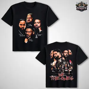 We The Ones OG Bloodline Men's 2025 Vintage 90s Shirt, WWE vintage tee, WWE t-shirt, Vintage Style Tee Wrestlers, WWE Clothing Menswear Crewneck Cotton