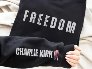 [ UNISEX SHIRT ] Charlie Kirk Freedom Sweatshirt, Charlie Kirk Make America Great Again, Donald Trump, Freedom Charlie Kirk Assassination Sweatshirt, Political Shirt- Trending - TShirt, Sweatshirt