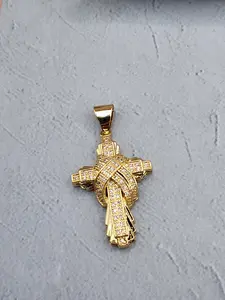 cross pendant fashion style gold plated NO CHAIN