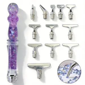 Liquid Glitter Diamond Painting Pen – Stress Relief Resin Drill Pen for Diamond Art Lovers