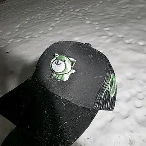 K1SSL4ND XO Embroidered Hat Black with Green White Design Navy Blue Trucker Mesh Back Accessories for XO Fans A-Frame Hat
